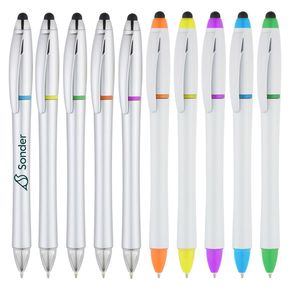 Multi-Function 3-in-1 Ballpoint Highlighter, Stylus Tips, Pen